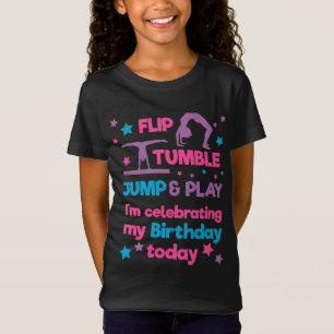 Meisjes Gymnastics Birthday Party T-shirt