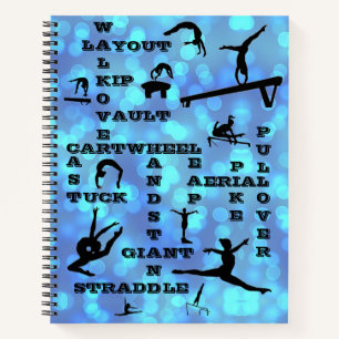 Meisjes Gymnastics Blue Crosswords Notitieboek