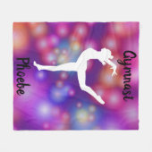 Meisjes Gymnastics Bubble Fun Fleece Blanket Deken (Voorkant (Horizontaal))