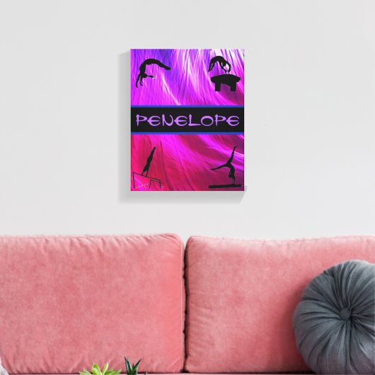 Meisjes Gymnastics Events Abstract Canvas Afdruk (Insitu (Woonkamer))