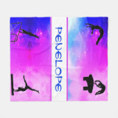 Meisjes Gymnastics Events Abstracte Blanket Fleece Deken (Voorkant (Horizontaal))