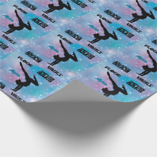 Meisjes Gymnastics Floor, Bars, Beam, Vault Pastel Cadeaupapier