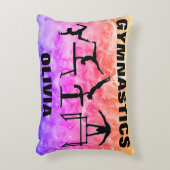 Meisjes Gymnastics Rainbow Swirls Accent Kussen (Voorkant(Verticaal))