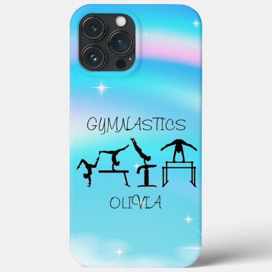 Meisjes Gymnastics Rainbow Swirls Case-Mate iPhone Case (Achterkant)