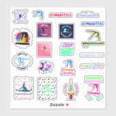 Meisjes Gymnastics Variety Pack of Stickers (Vel)