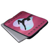 Meisjes Gymnastiek Aangepaste naam Gymnast Handsta Laptop Sleeve (Voorkant onderkant)