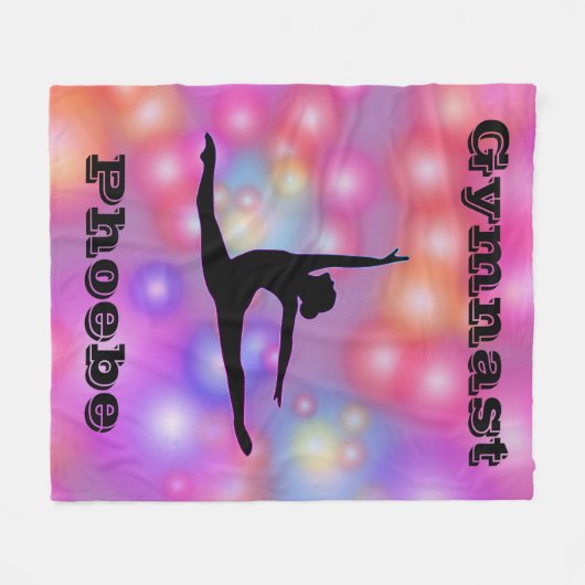 Meisjes Gymnastiek Bubbles Fleece Deken (Voorkant (Horizontaal))