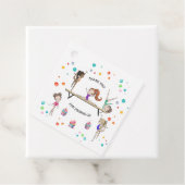 Meisjes Gymnastiek Cupcake Ballon Verjaardagsfeest Bedankjes Labels (In situ)