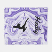 Meisjes Gymnastiek Fleece Deken w / Naam (Voorkant (Horizontaal))