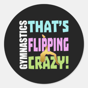 Meisjes Gymnastiek - Flipping Crazy Ronde Sticker