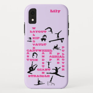 Meisjes Gymnastiek Gepersonaliseerde Lila iPhone C iPhone XR Hoesje
