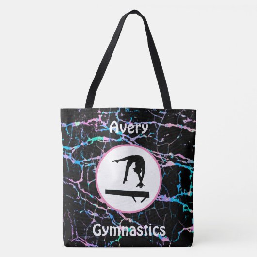 Meisjes Gymnastiek Hologram Balance Beam Canvas ta Draagtas (Voorkant)