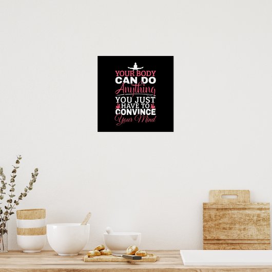 Meisjes gymnastiek - je lichaam kan alles doen poster (Keuken)