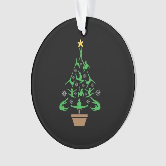 Meisjes Gymnastiek kerstboom Ornament (voorkant)