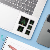 Meisjes Gymnastiek kerstboom Sticker (Laptop met iPhone)