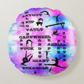 Meisjes gymnastiek kruistocht rond kussen (Voorkant)