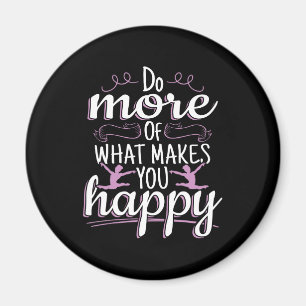 Meisjes Gymnastiek - Motivatie Happy Quote Magneet