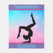 Meisjes gymnastiek pastel fleece Blanket (Voorkant)