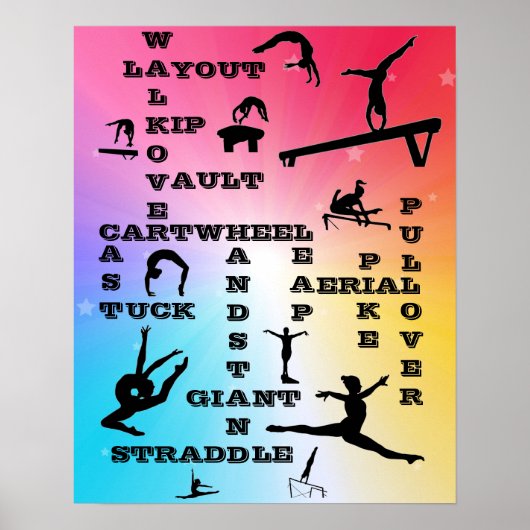 Meisjes Gymnastiek Poster (Voorkant)