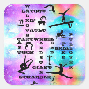 Meisjes Gymnastiek Skills Crosswords Stickers
