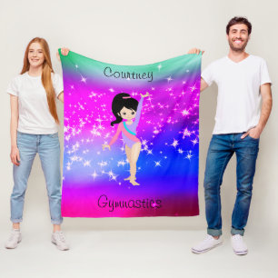 Meisjes Gymnastiek Sparkle Gymnast in Leotard Fleece Deken