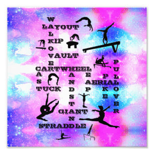 Meisjes Gymnastiek Vaardigheden Foto Uitbreiding Afdruk