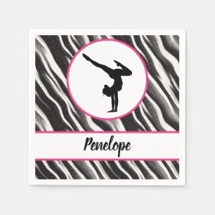 Meisjes Handstand Zebraprint Nepbont Servet