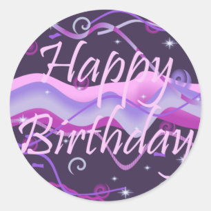 Meisje's Happy Birthday Sticker