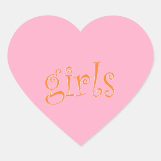 meisjes hart sticker (Voorkant)