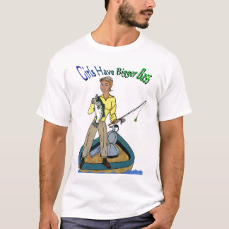 Meisjes hebben een grotere tas t-shirt