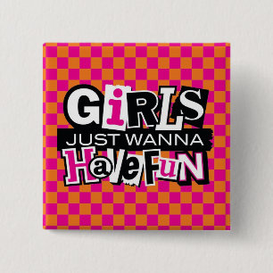 Meisjes hebben een leuke Button