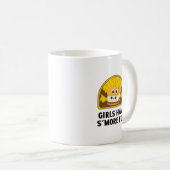 Meisjes hebben meer plezier met Retro  zonsonderga Koffiemok (Voorkant rechts)