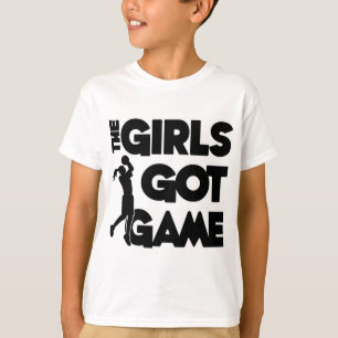 Meisjes hebben spel, zwart t-shirt