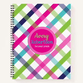 Meisjes helderpreppy Spiral Notitieboek