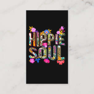 Meisjes Hippie 60s 70s kleurrijke bloemen Vrede Visitekaartje