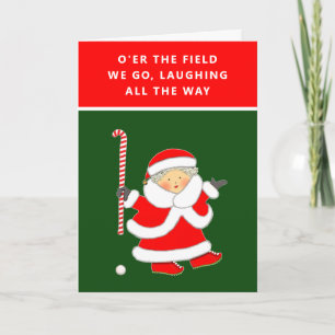 Meisjes Hockey Kerstkaarten Feestdagen Kaart