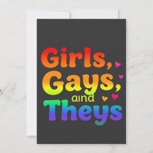 Meisjes, homo's en holebi's holebi pride maand inc feestdagenkaart