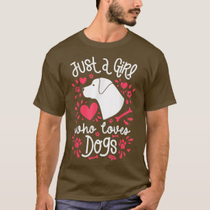 Meisjes Hondenliefhebber, gewoon meisje dat van ho T-shirt