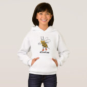 Meisjes Hooded Pullover - Bee Kind (Voorkant volledig)