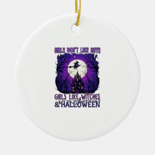 Meisjes houden niet van jongens heksen Halloween G Keramisch Ornament