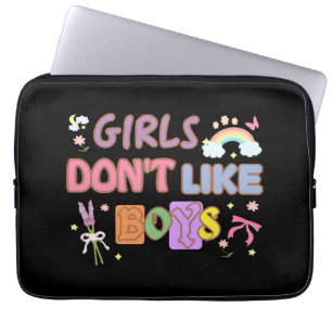 Meisjes houden niet van jongens laptop sleeve