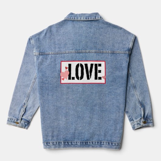 Meisjes houden van denim jas denim jacket (Achterkant)