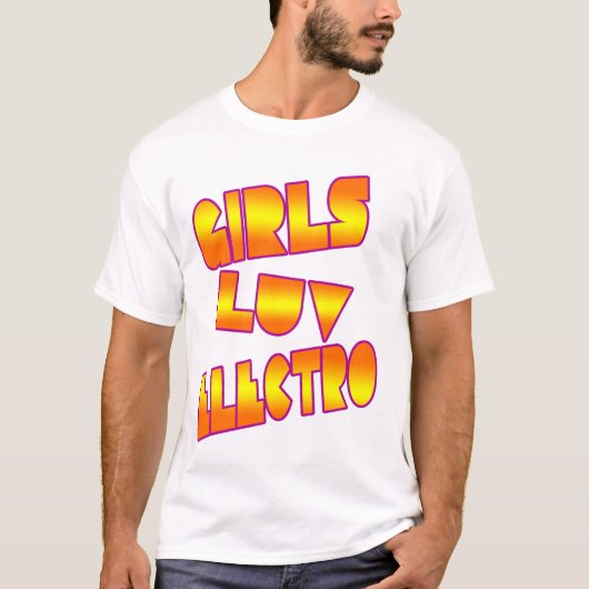Meisjes houden van Electro-80s dans Club shirt mei (Voorkant)