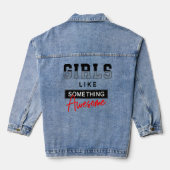 Meisjes houden van iets geks  denim jacket (Achterkant)