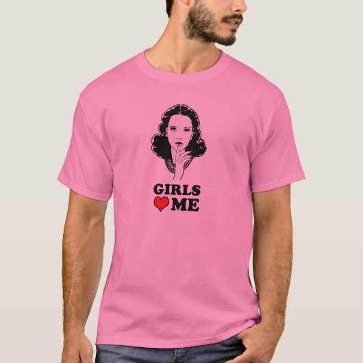Meisjes houden van me t-shirt (Voorkant)