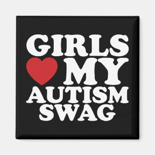 Meisjes houden van mijn autisme swag awareness har magneet