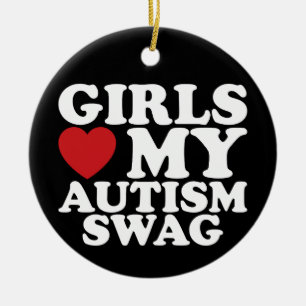 Meisjes houden van mijn autisme swag bewustzijn ha keramisch ornament