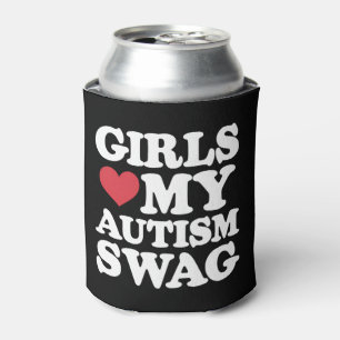 Meisjes houden van mijn autisme swag grappig bewus blikjeskoeler
