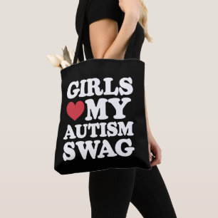 Meisjes houden van mijn autisme swag grappig bewus draagtas