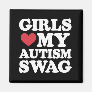 Meisjes houden van mijn autisme swag grappig bewus magneet